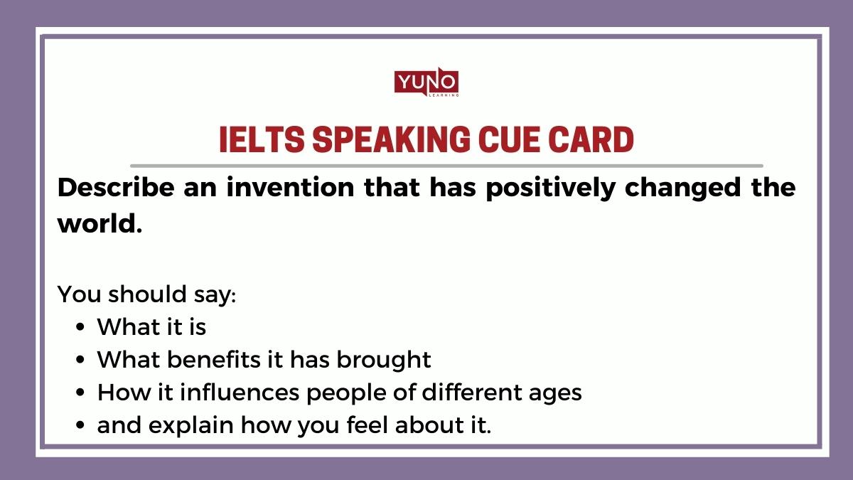 IELTS Speaking Task Cue Card Question With Sample Answer on Inventions